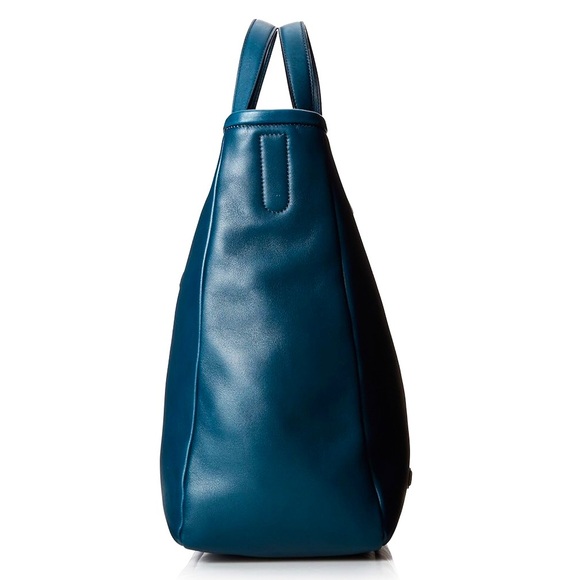 MARC JACOBS Turquoise Leather Top Handle Crossbody Tote Gold Hardware LUNA - Picture 5 of 17